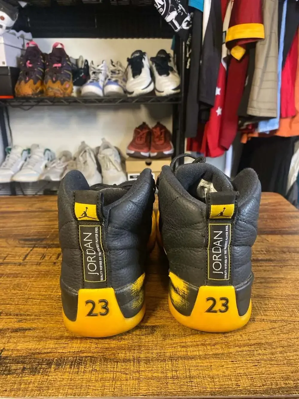 Nike Air Jordan 12 Retro University Gold Black Sneakers No Box No Insole